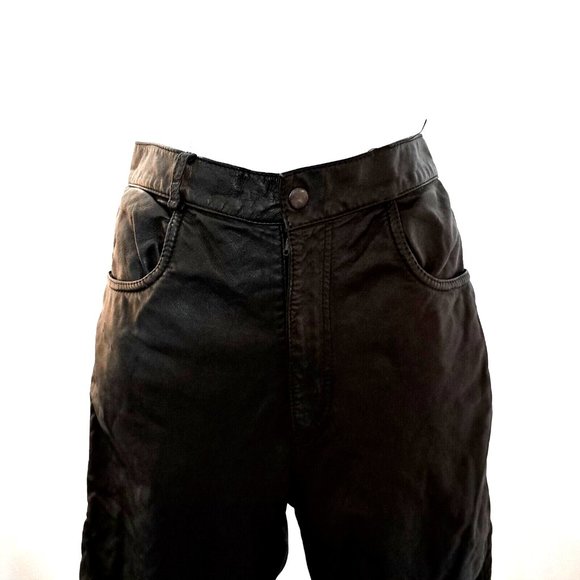 BOD & CHRISTENSEN leather pants Sz 10 ( 28W ) 2 textures HIGH END MADE IN INDIA - Picture 3 of 10